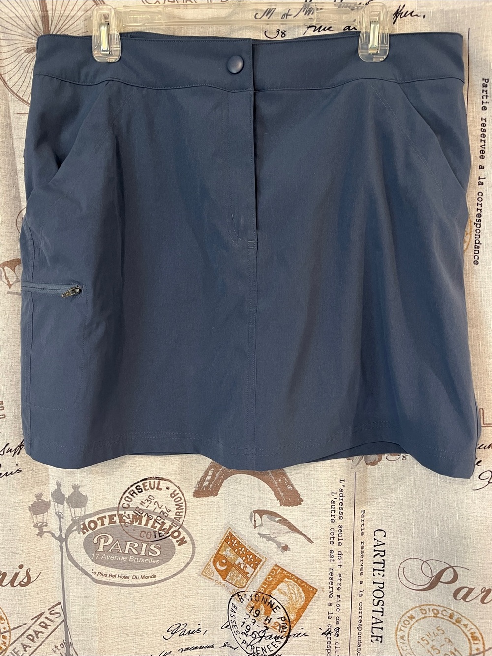 32 Degrees slate Blue Performance Skort with Side Zip Pocket